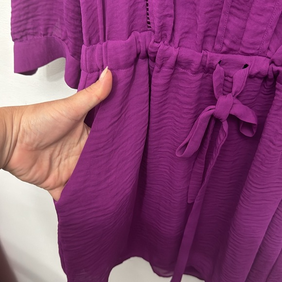 Rebecca Taylor purple dress with pockets - Picture 3 of 5